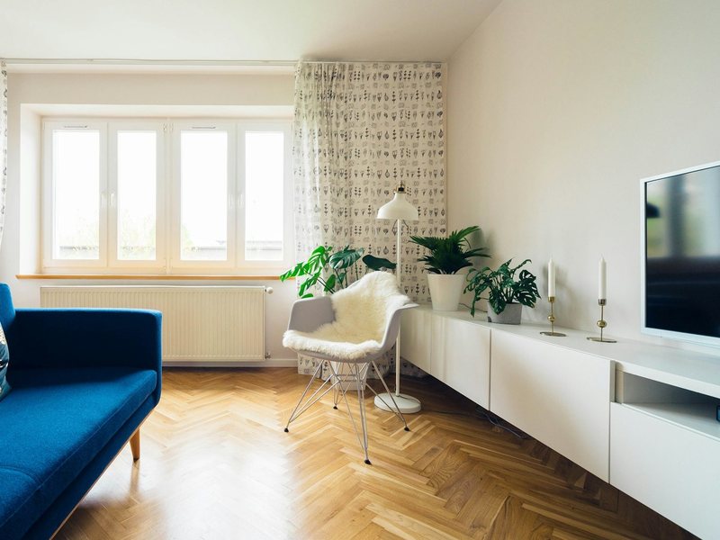 A bright modern living room