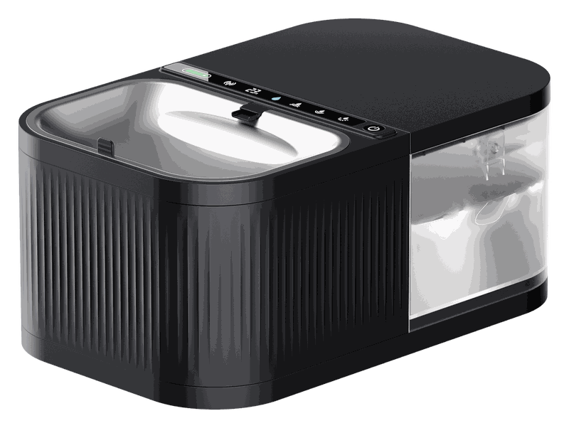 GFBGFB S20 in Matte Black showing the stainless steel drinking surface